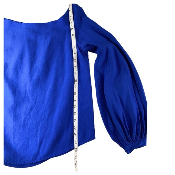 Anthropologie Tops - FLOREAT Linen Blend Peasant Top with Balloon Sleeves Size 6 - Picture 8 of 16